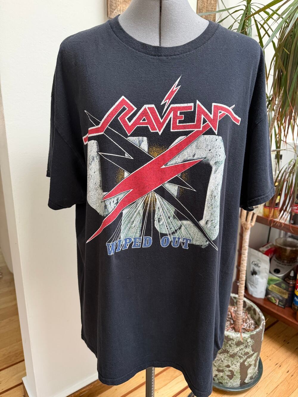 Raven Wiped Out 40th Anniversary Tour Graphic Tee Heavy Cotton XL Black